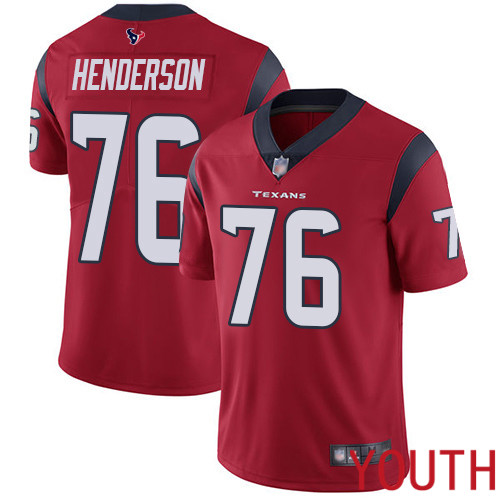 Houston Texans Limited Red Youth Seantrel Henderson Alternate Jersey NFL Football #76 Vapor Untouchable->youth nfl jersey->Youth Jersey